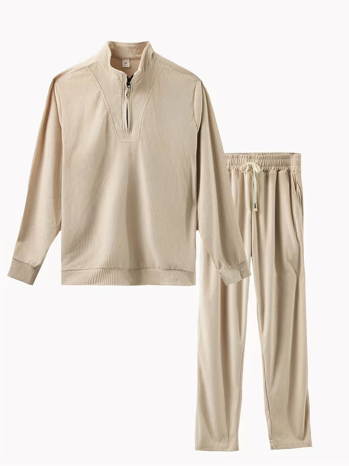 Milierix - Quarter-Zip Two-Piece Tracksuit Set