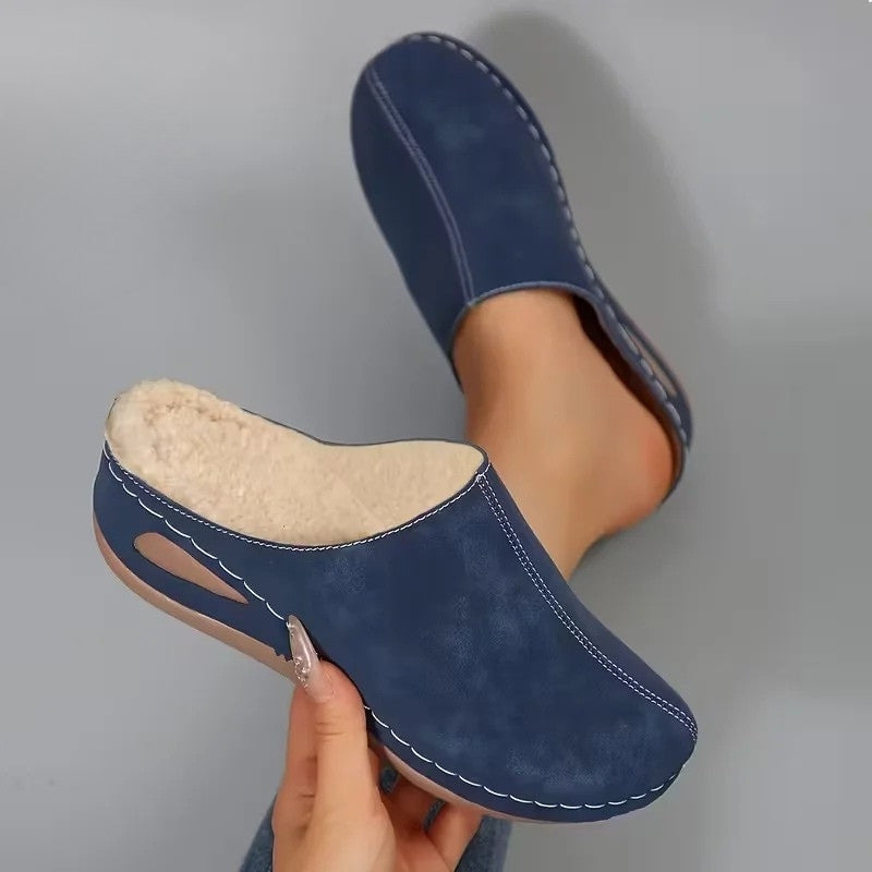 Lirona - Cozy Slip-on Loafers With Fleece Lining