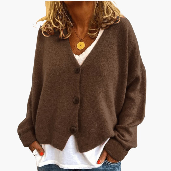 Lucrora - Long Sleeve Knitted Cardigan