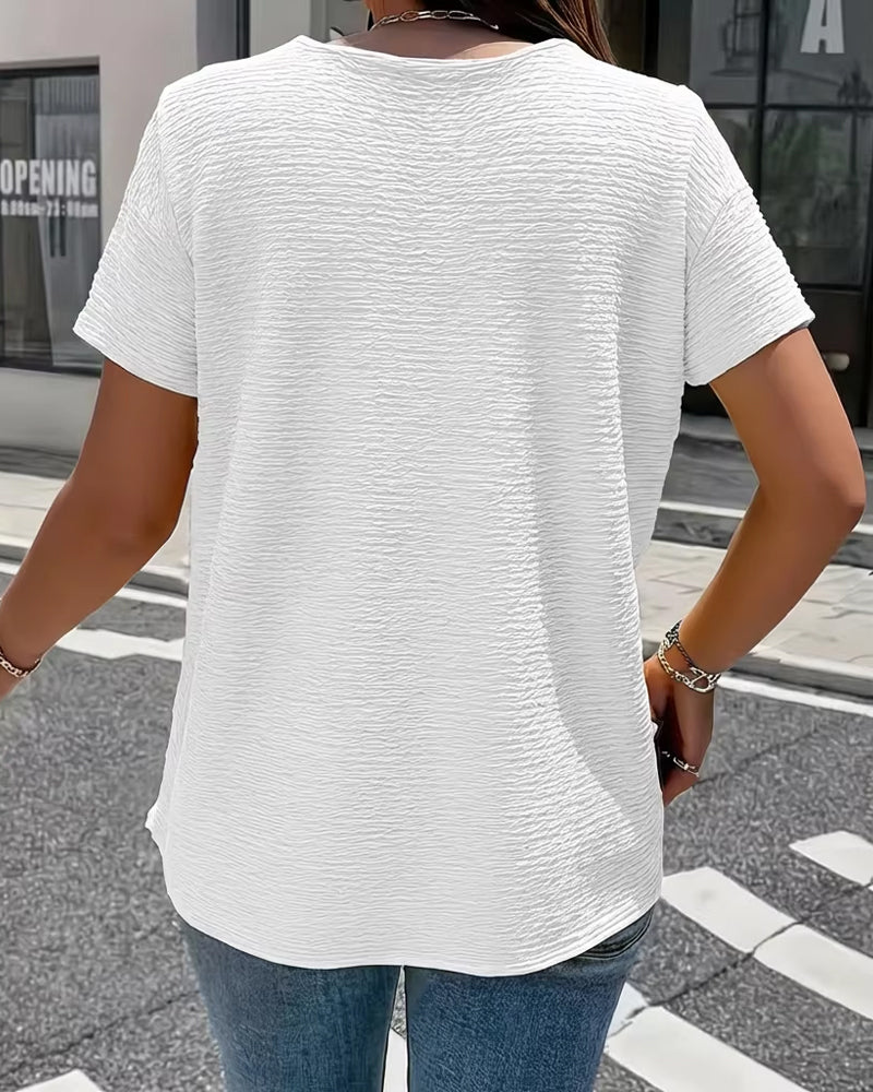 Gergina - T-shirt With Peter Pan Collar