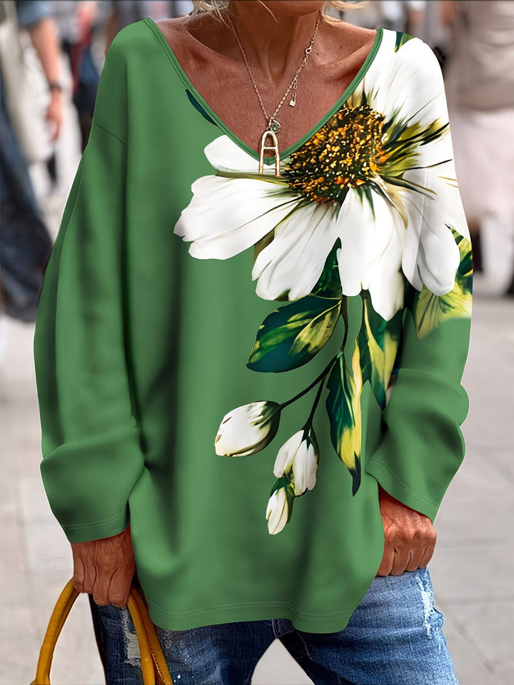 Daphna - Oversized Floral Print T-Shirt