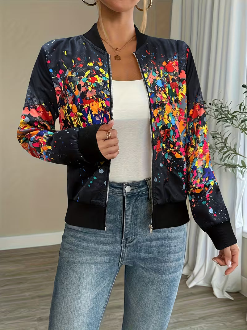 Deloova - Vibrant Tie-Dye Print Jacket
