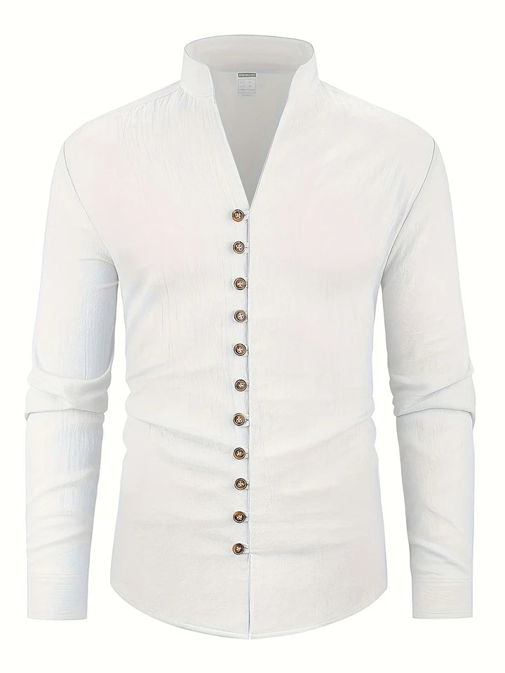 Shayne - Lightweight Cotton Linen Long Sleeve Shirt