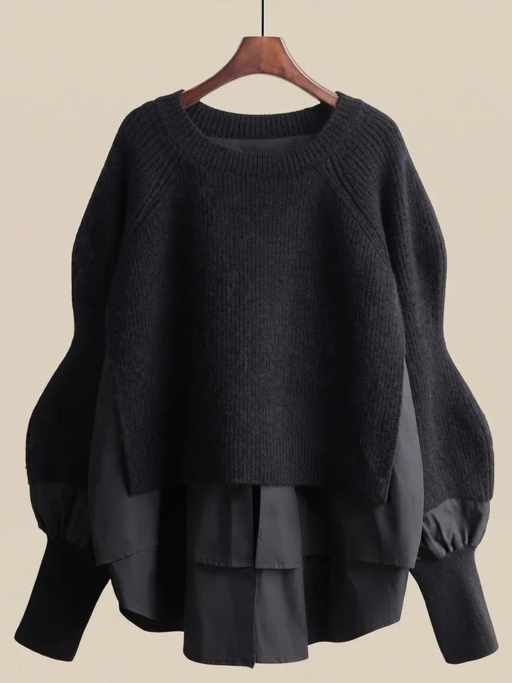 Jasmis - Ribbed Knit Sweater With Raglan Sleeve