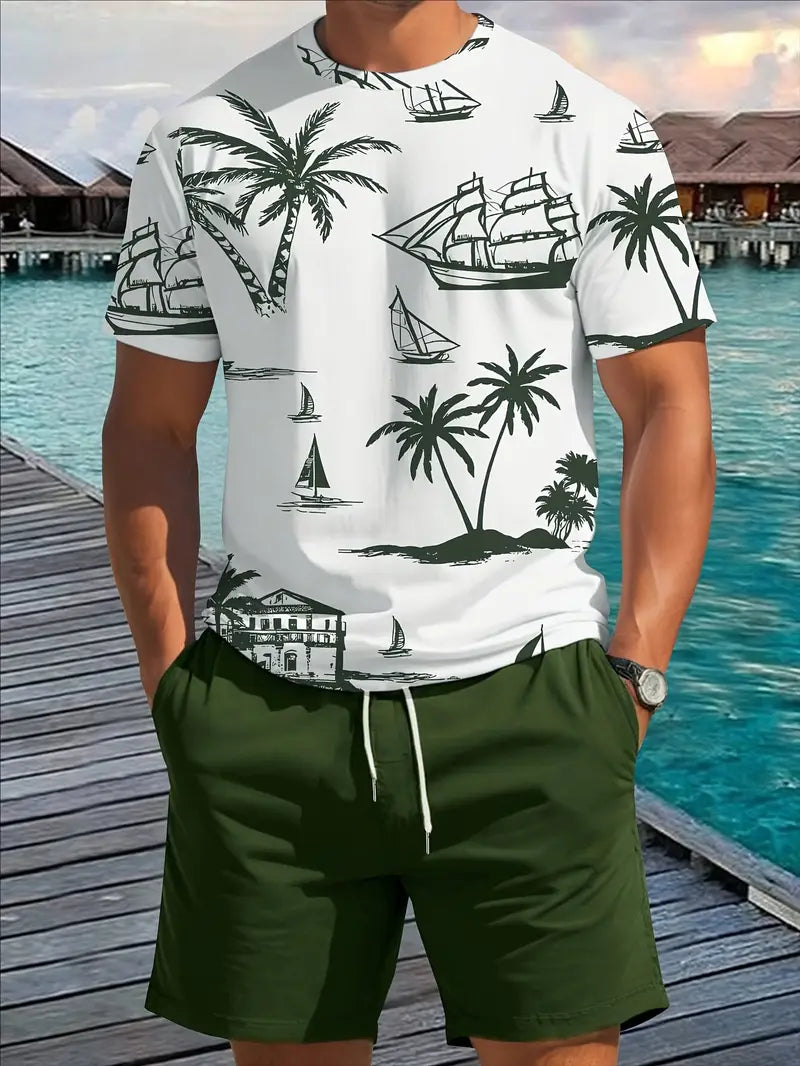 Barea - Elegant Summer Two Piece Printed Set