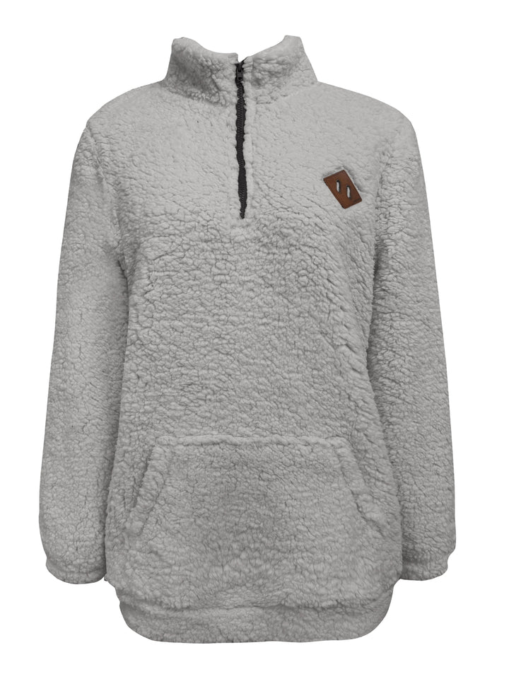 Willemien - Long Sleeve Fleece Zippered Sweatshirt