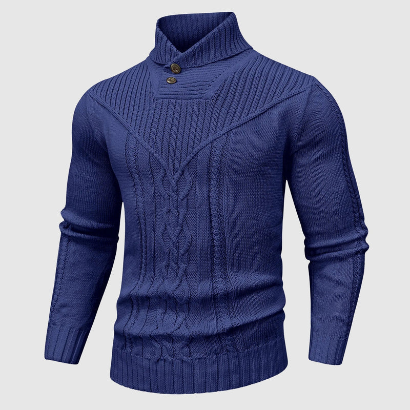 Gregorio - Knitted Swaeter With Shawl Collar