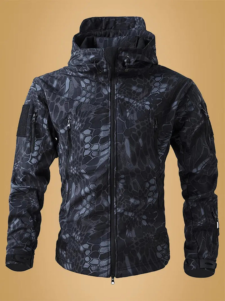 Mikel - High Collar And Hooded Army Coat