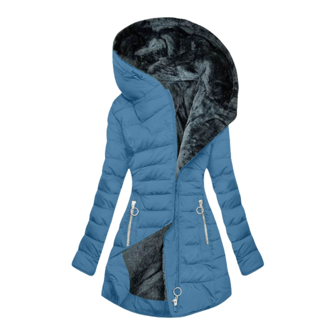 Ruchmira - Waterproof Padded Coat with Hood and Fleece Lining