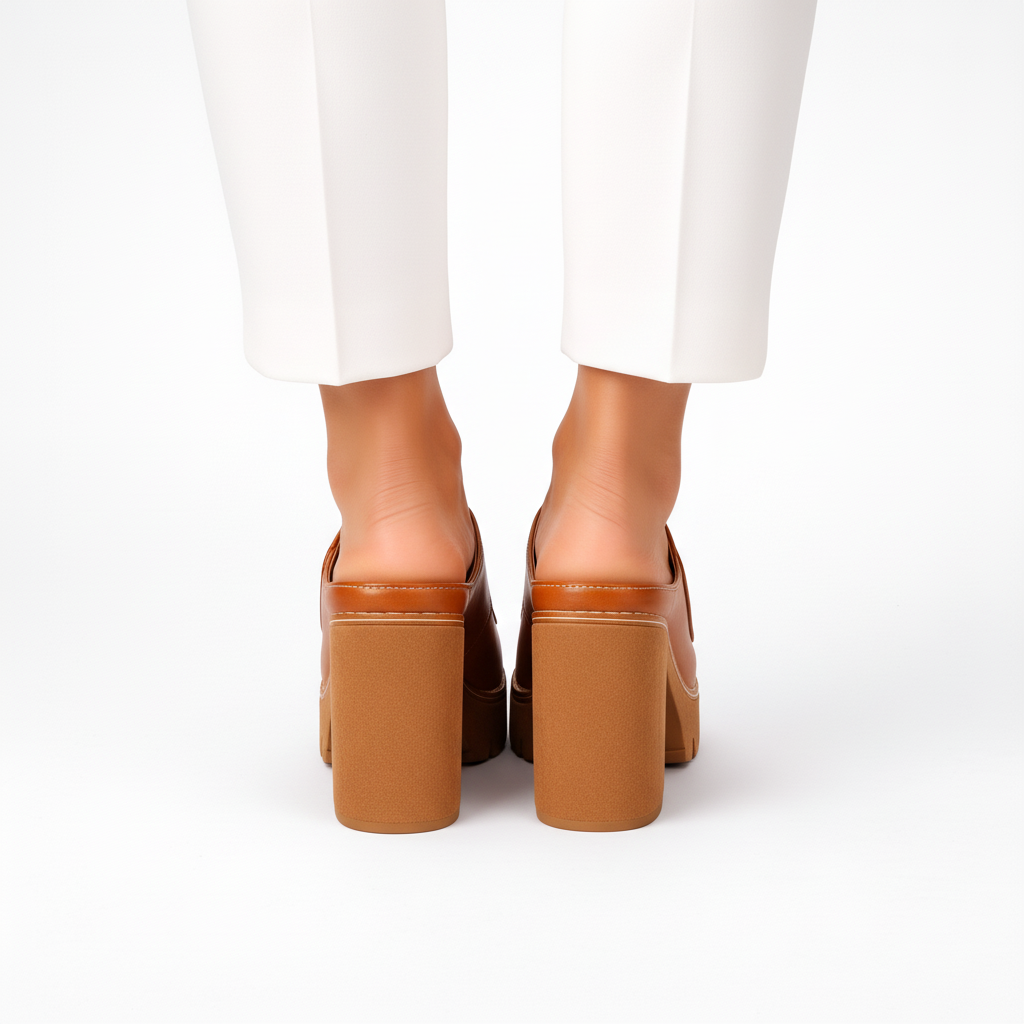 Nicolien - Open Toe Chunky Heel Sandals