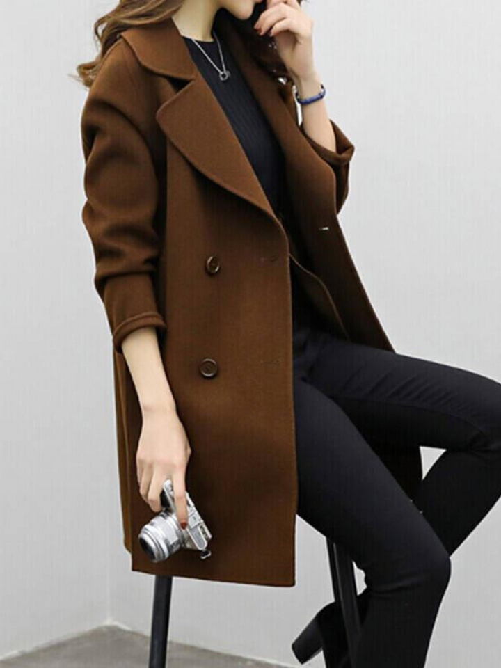 Roxana - Elegant Double Breasted Coat