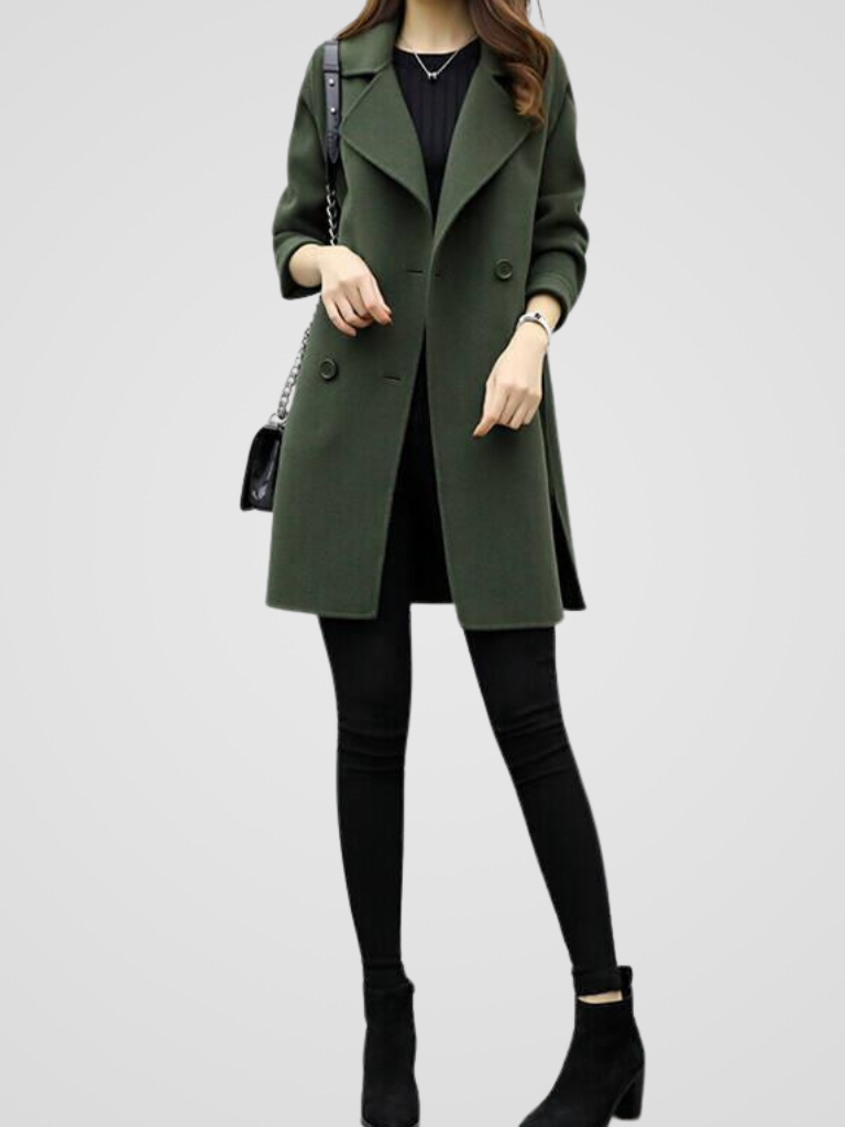 Roxana - Elegant Double Breasted Coat