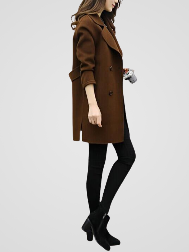 Roxana - Elegant Double Breasted Coat