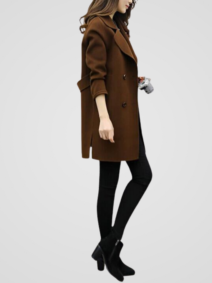 Roxana - Elegant Double Breasted Coat