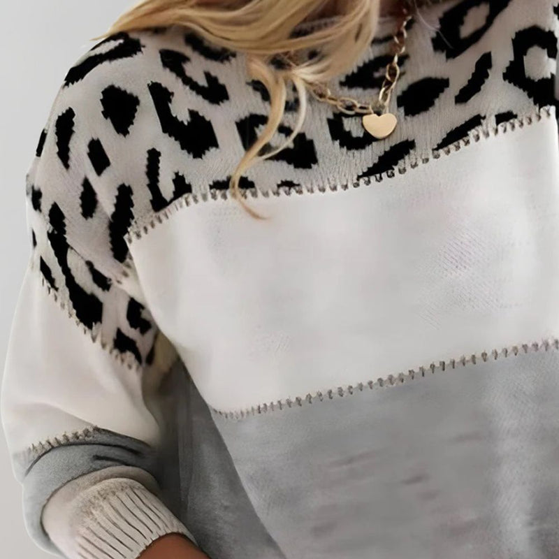 Diletta - Elegant Leopard Print Sweater