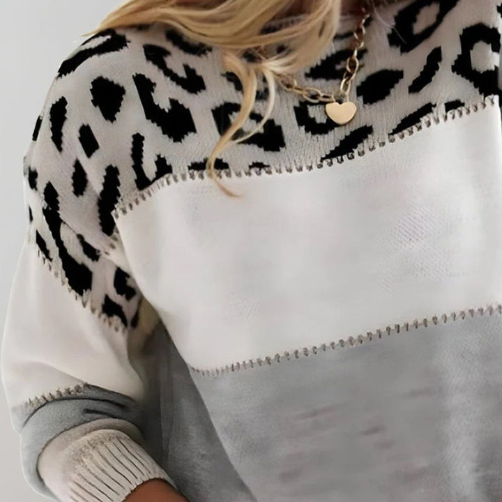Diletta - Elegant Leopard Print Sweater