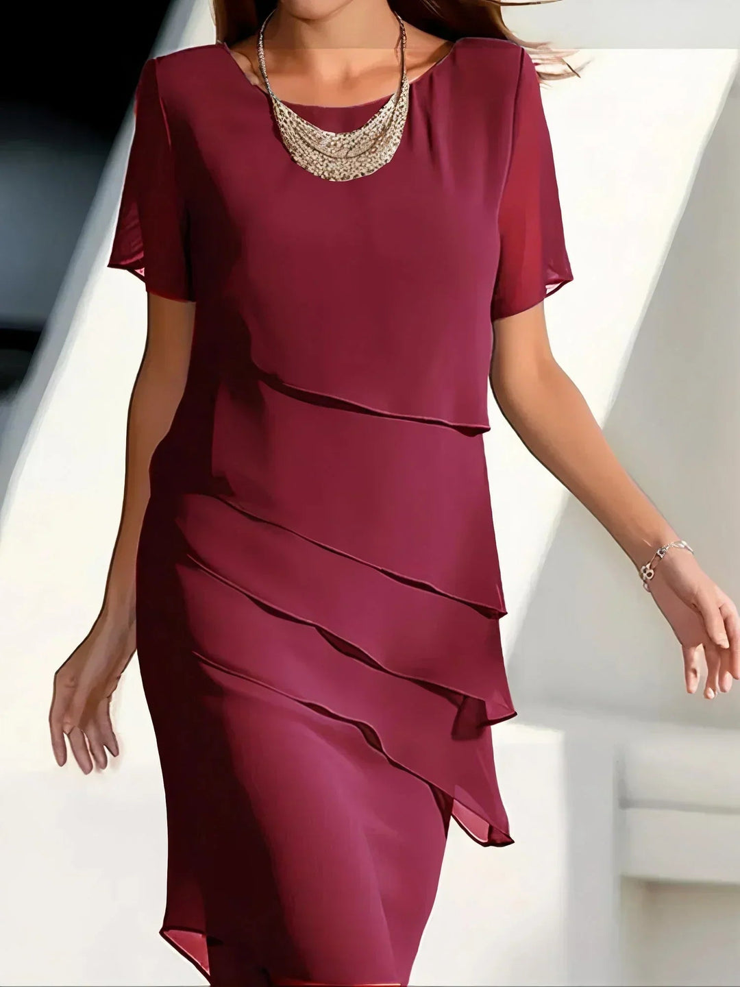 Drusilla - Midi Dress With Short Sleeves