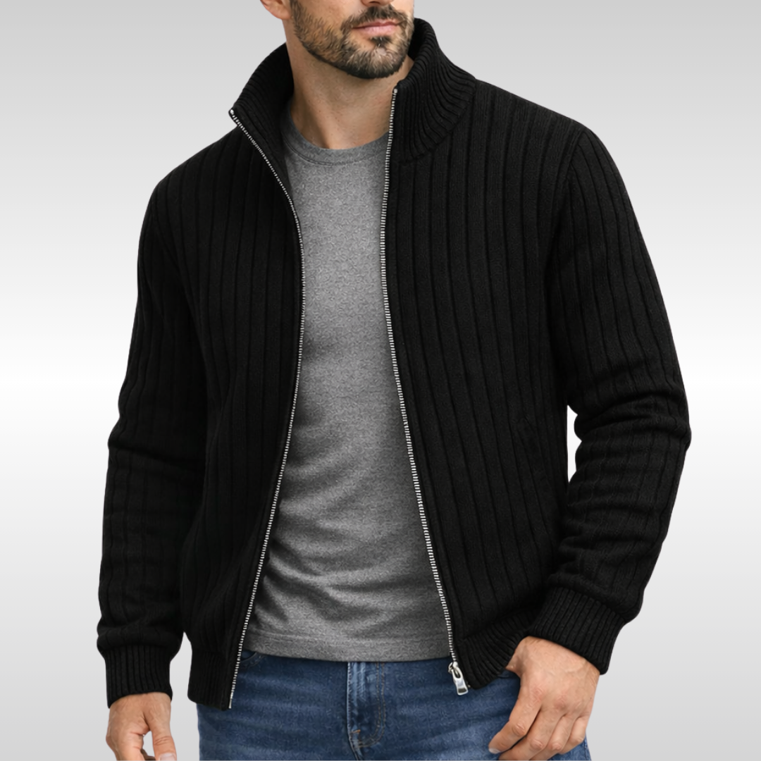 Roald - Classic Knitted Cardigan With Zipper