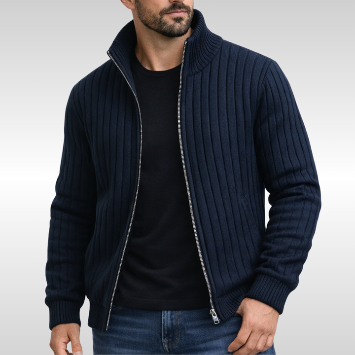Roald - Classic Knitted Cardigan With Zipper