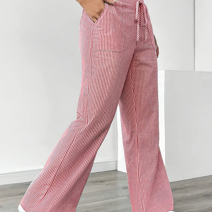 Sunnyi - Casual Striped Wide Leg Pant