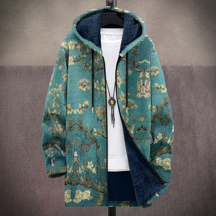 Celine -  Luxurious, Artistically Inspired Cardigan with Zipper Closure