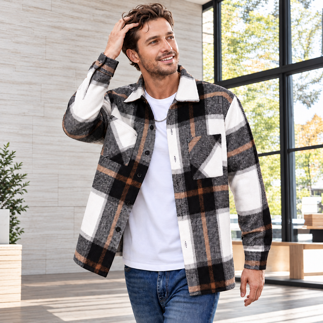 Fabenaw - Long Sleeve Button-Up Shirt
