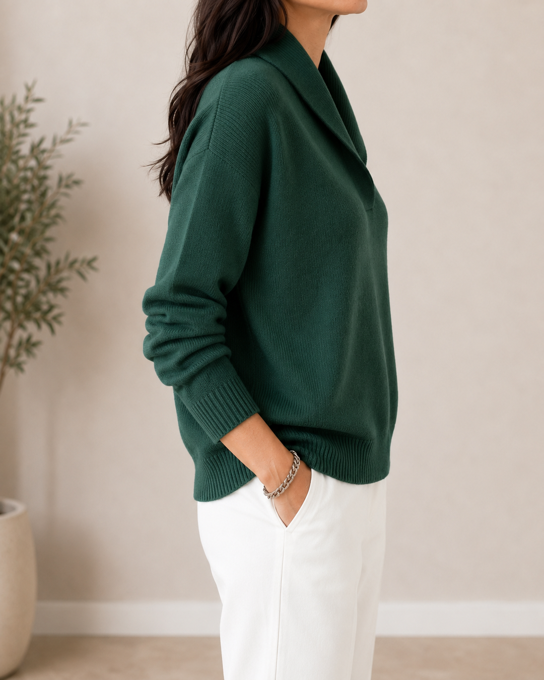Oriaita - Long Sleeve V-Neck Sweater