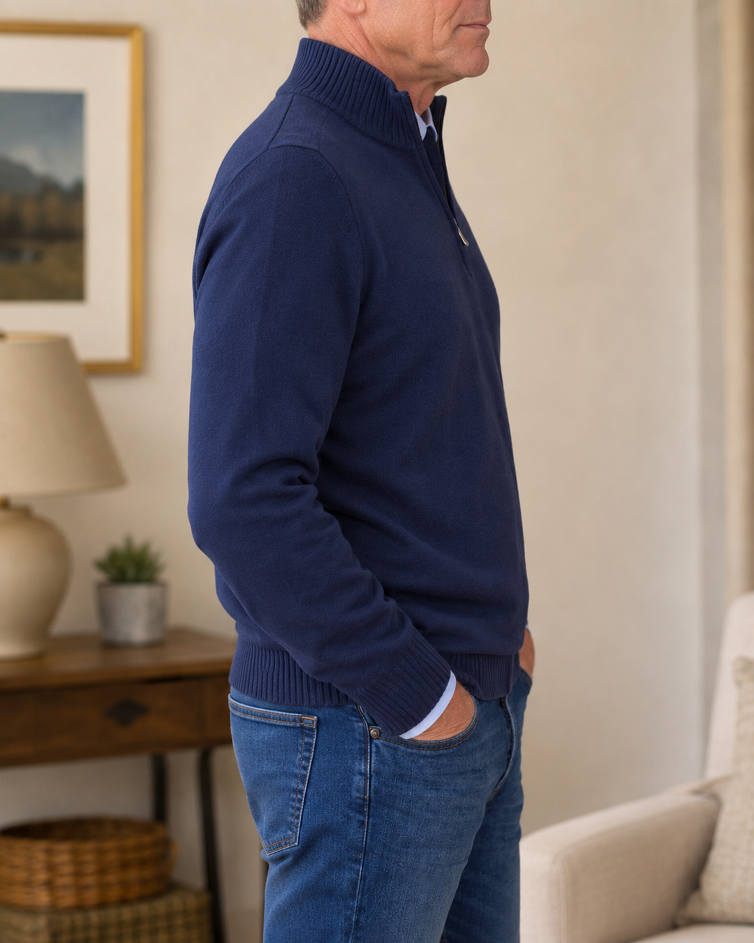 Dimiton - Quarter-Zip Long Sleeve Sweater