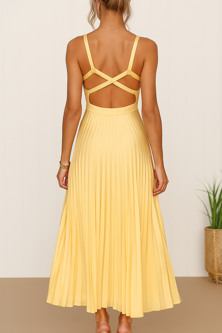 Tuuliki - Sleeveless Pleated Midi Dress