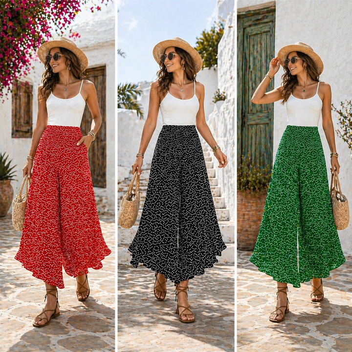 Tatiani - High Waisted Wide Leg Trousers