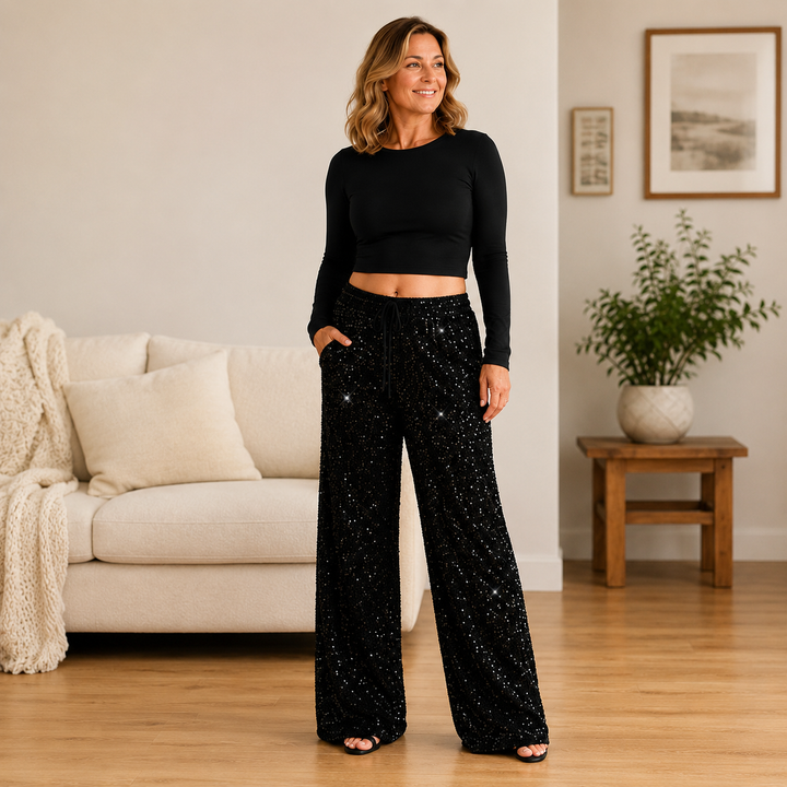 Natacha - Elastic Waist Straight Pant