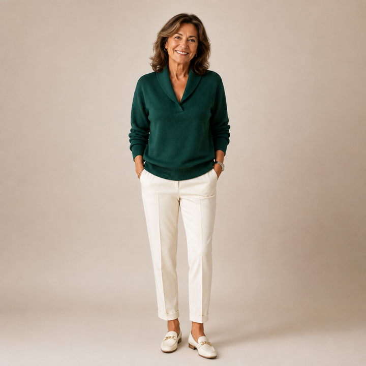 Oriaita - Long Sleeve V-Neck Sweater