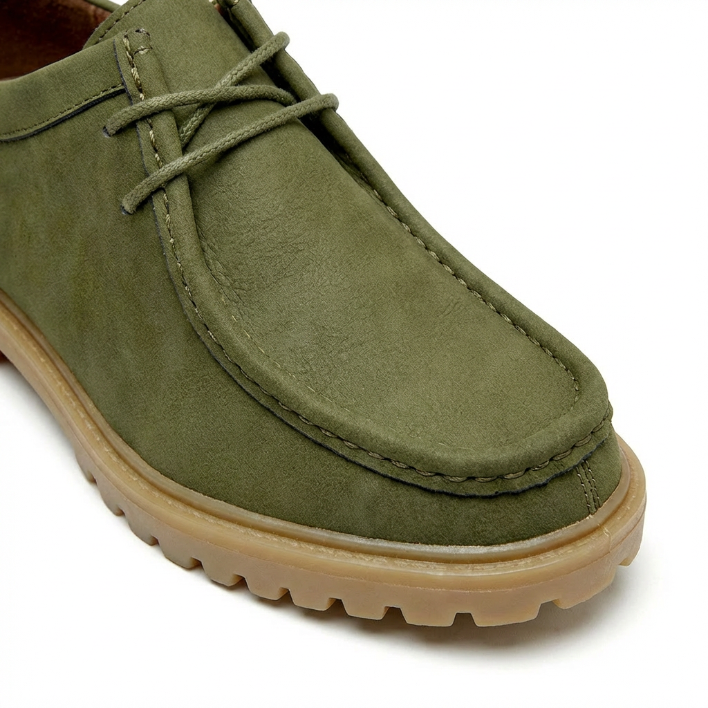 Jasson - Suede Moc-Toe Lace-Up Shoes