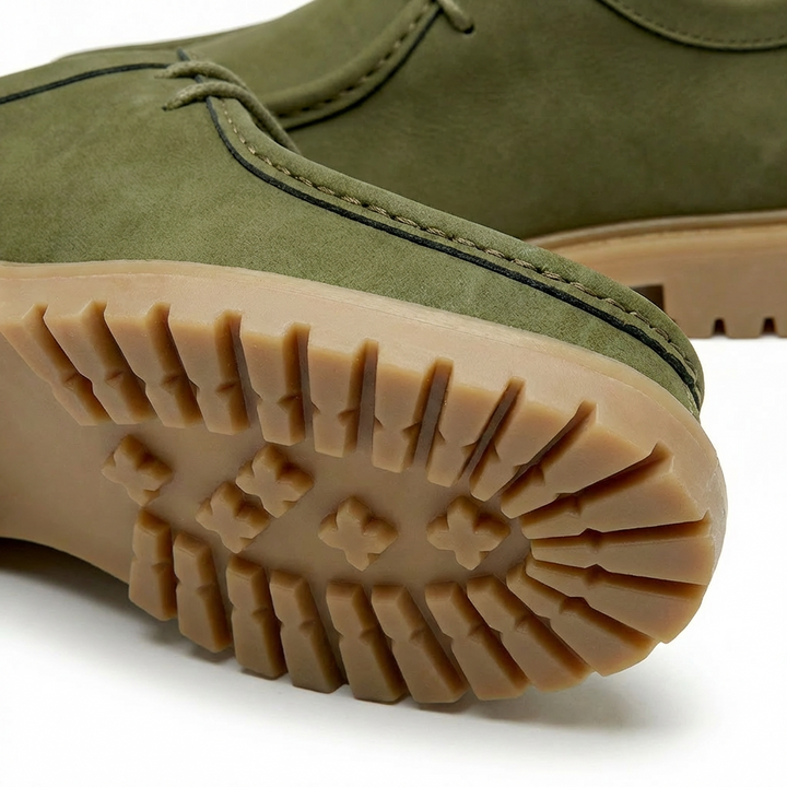 Jasson - Suede Moc-Toe Lace-Up Shoes