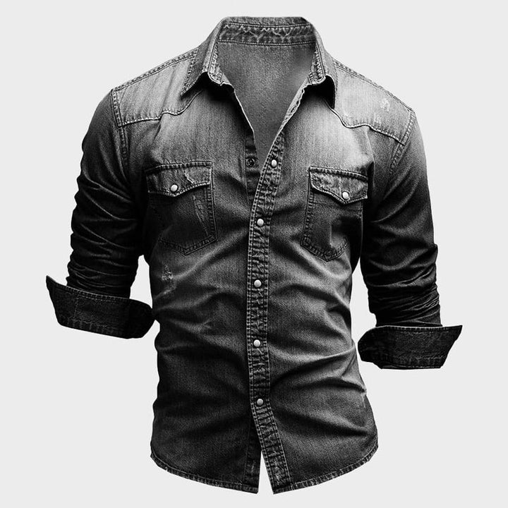 Nemanja - Elegant Denim Shirt With Pockets