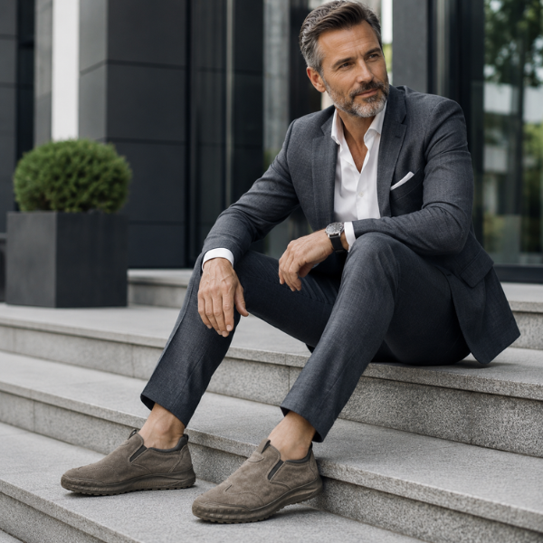 Solariview - Slip On Shoes With Elastic Panels and Textured Soles