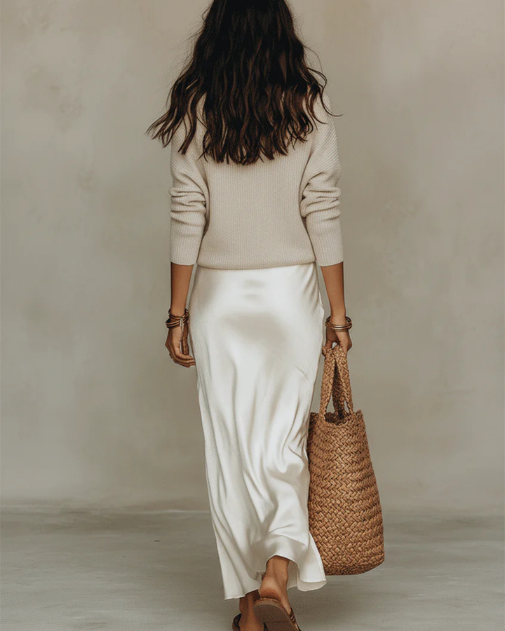 Nelena - Elegant Midi Dress With Sweater
