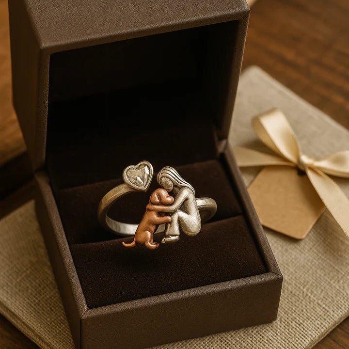 PawRing - Adjustable Silver Dog Ring