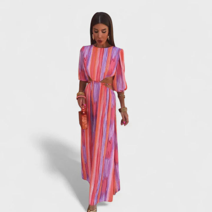 Azevedo - Elegant Long Dress With Cuts