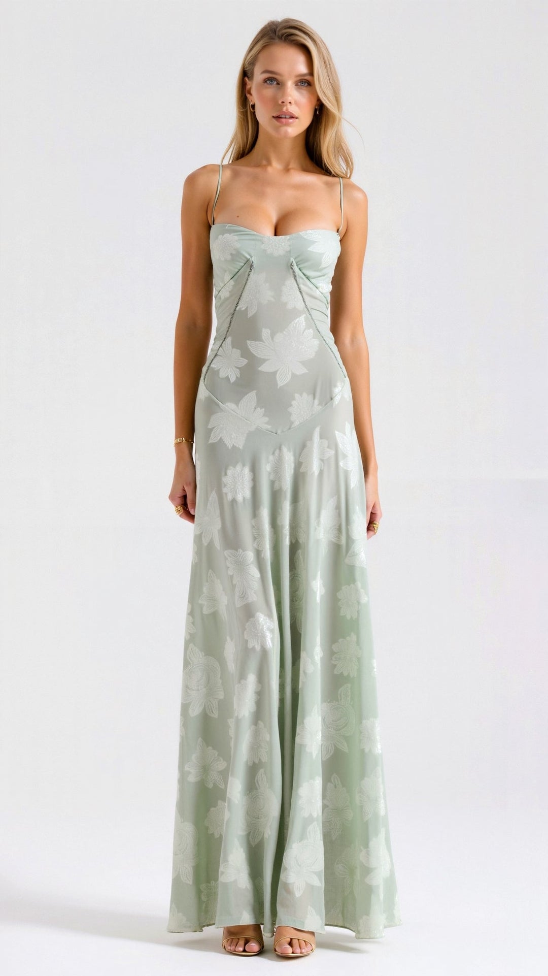 Clarissa - Elegant Long Dress With Back Lace Up