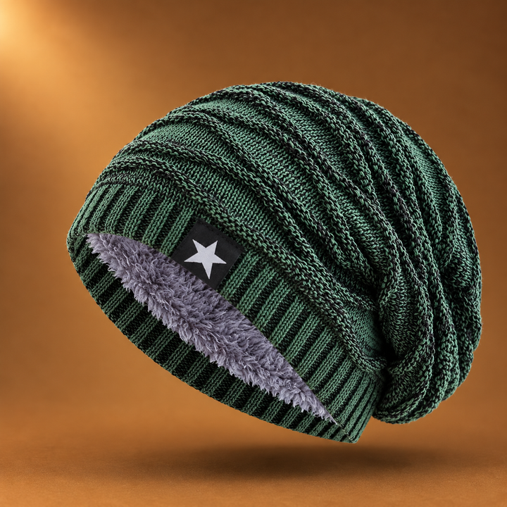 Jiomuglow - Fleece Lined Knit Beanie