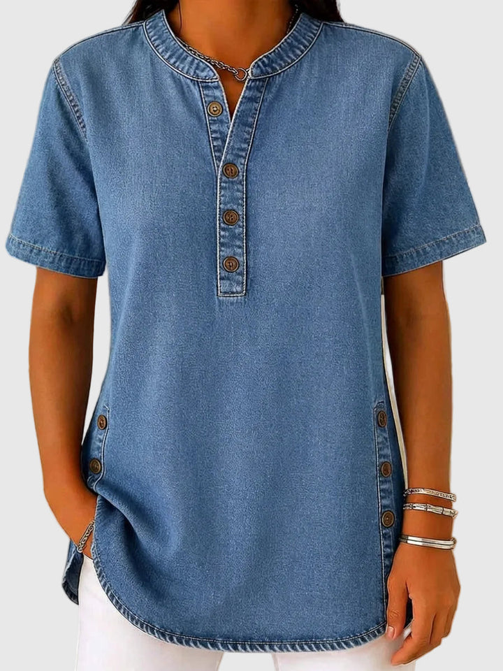 Julina - Denim Blouse With Loose Fit