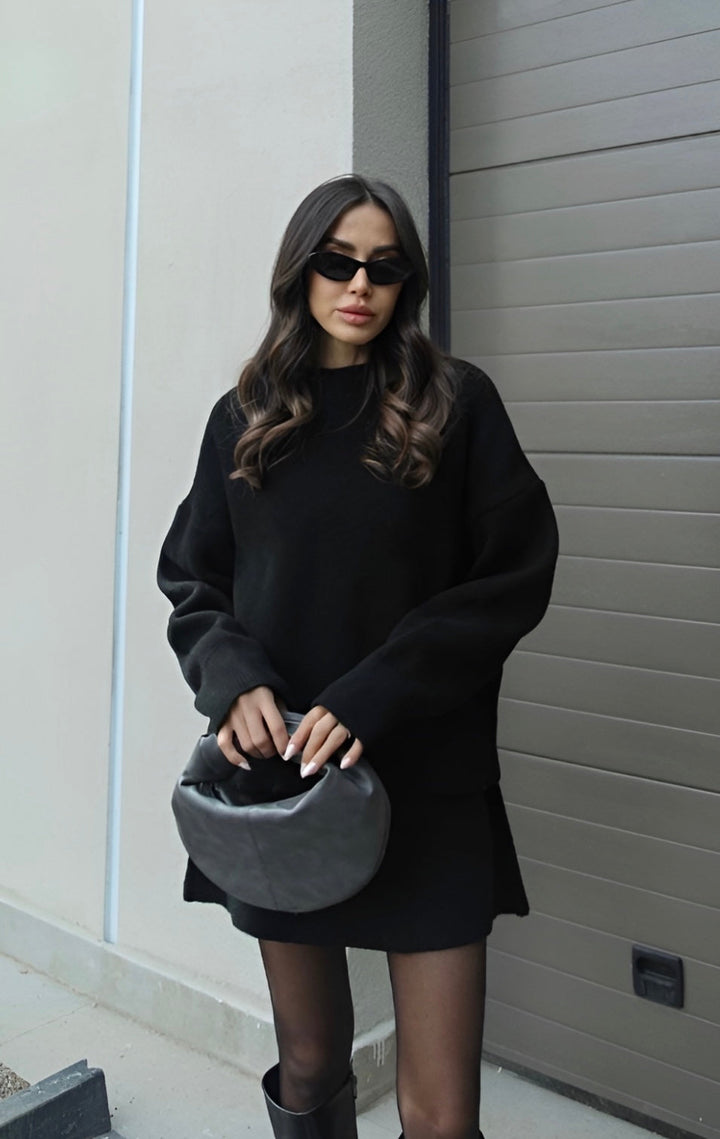 Raphaella - Knitted Sweater And Skirt Set