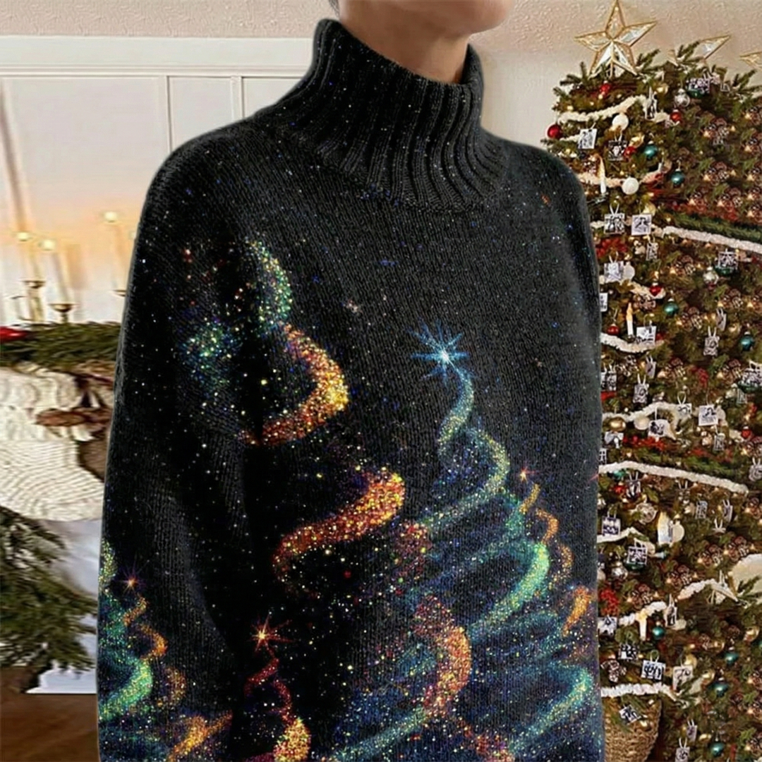 Helda - Christmas sweater with star print