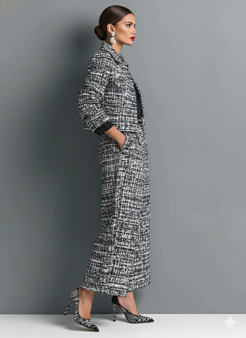 Aderet - Stylish Long Sleeved Jacket And Casual Pant