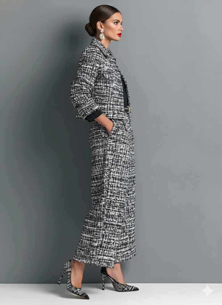 Aderet - Stylish Long Sleeved Jacket And Casual Pant