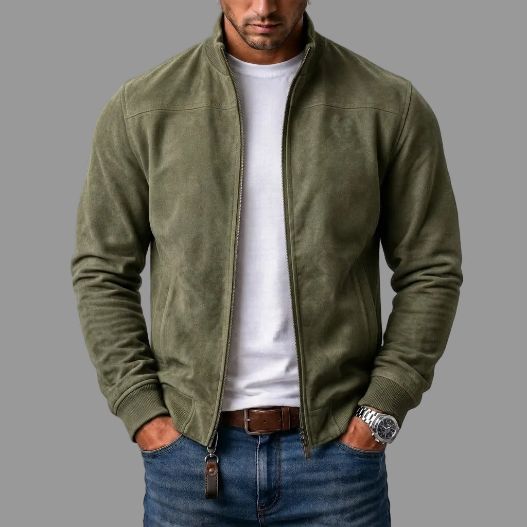 Warrwin - Suede Bomber Jacket