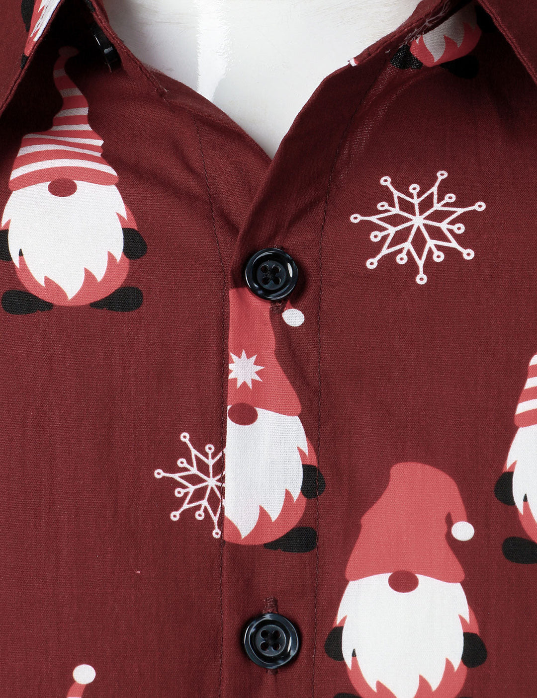 Isaac - Men's Christmas Red Cute Elf Cotton Long-Sleeved Shirt
