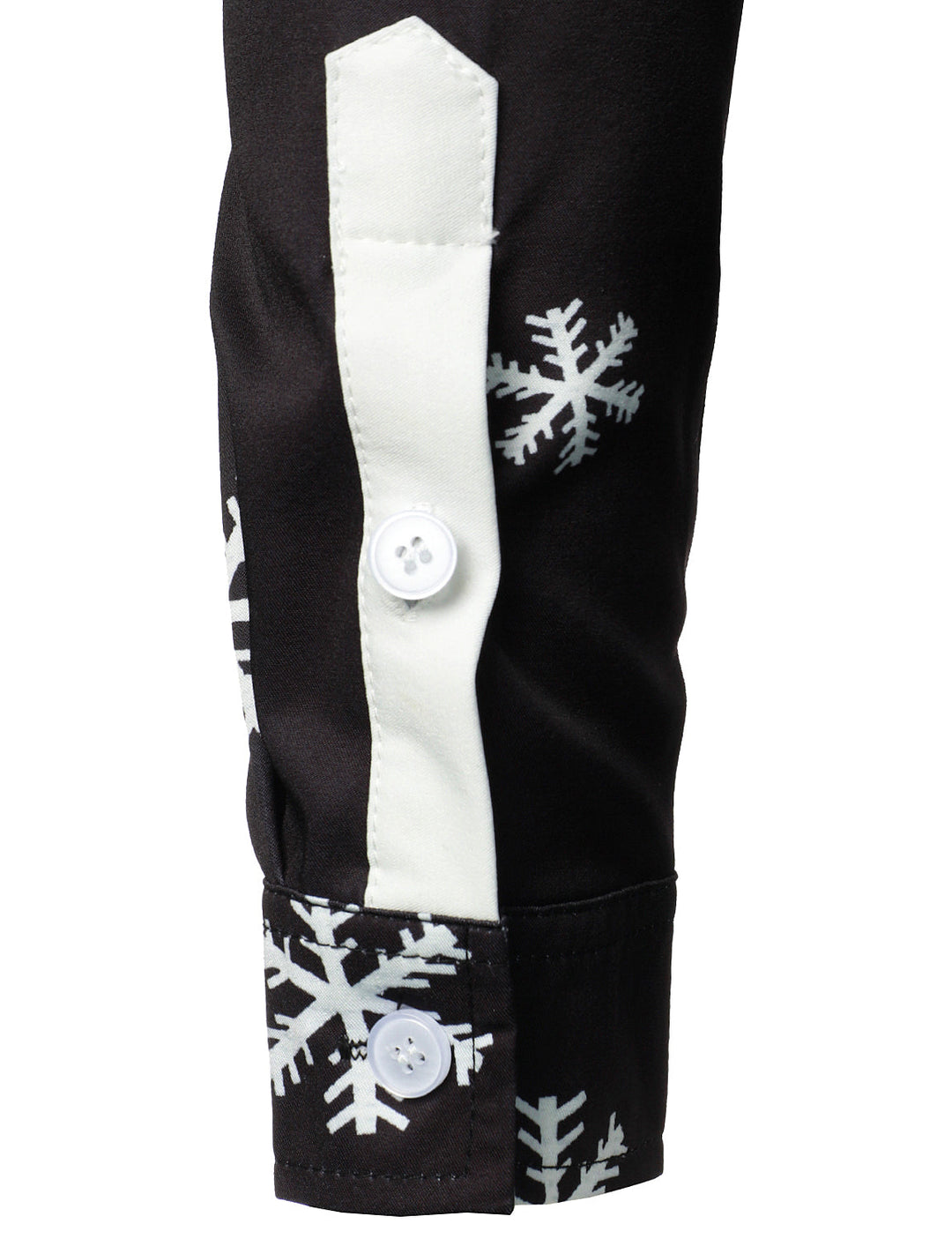 Mathan - Men's Santa Claus Button-Up Black Funny Long-Sleeved Shirt