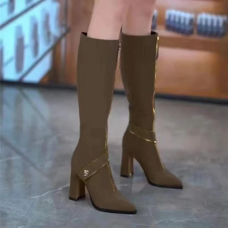 Kinnera - Knee-High Leather Boots
